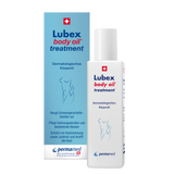 Application of Lubex Body Oil Treatment – massage onto abdomen, thighs & hips for improved elasticity