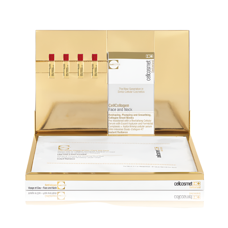 Cellcosmet CellCollagen Face & Neck – 4 sachets + 4 × 1.5 ml serum treatment