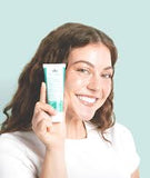 Close-up of DR. Wild TEBODONT toothpaste on toothbrush – natural gum care