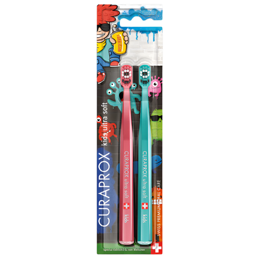 Curaprox kids ultra soft toothbrush Duo Graffiti edition