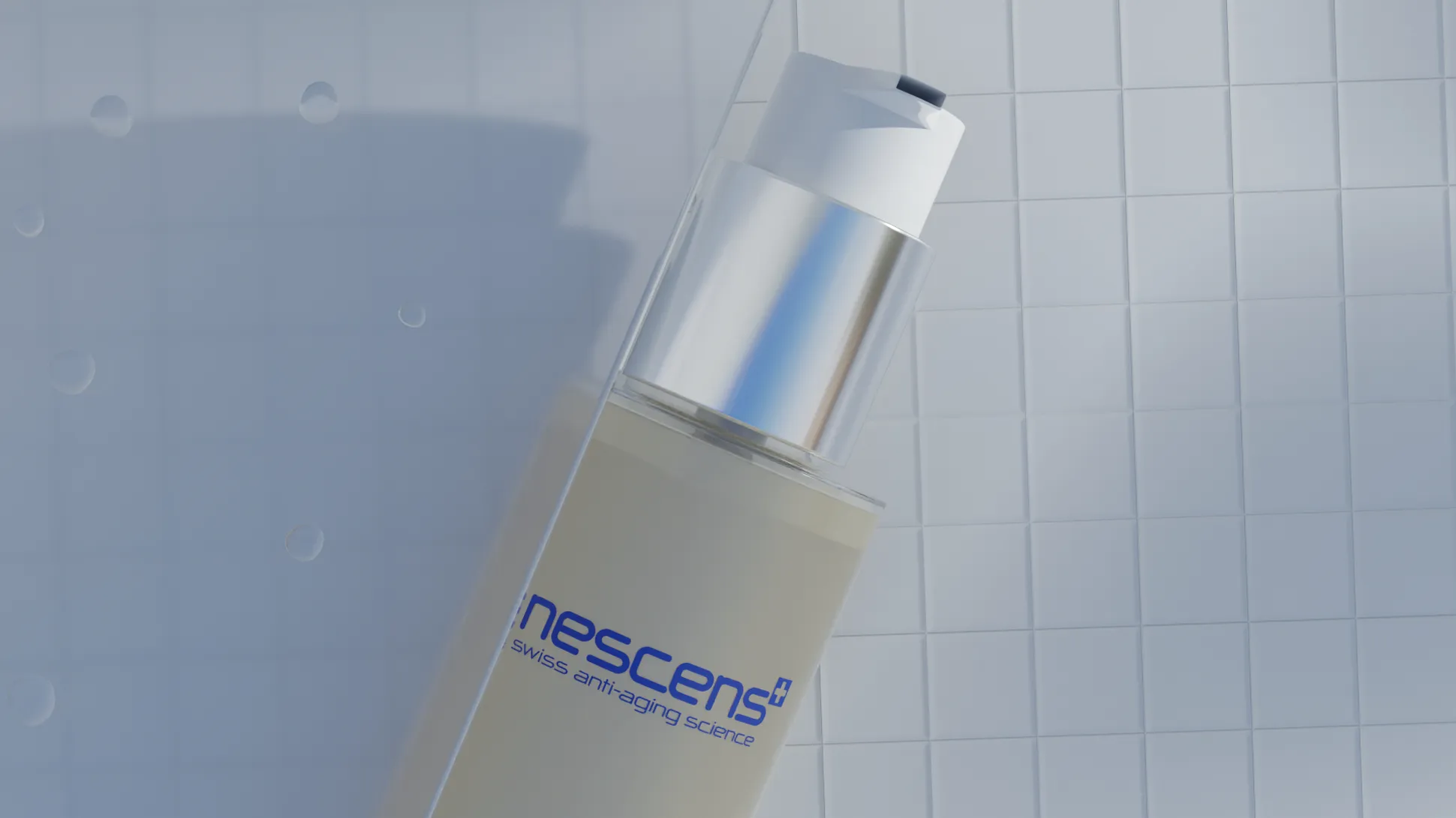 Gel texture swatch of Nescens cleansing gel