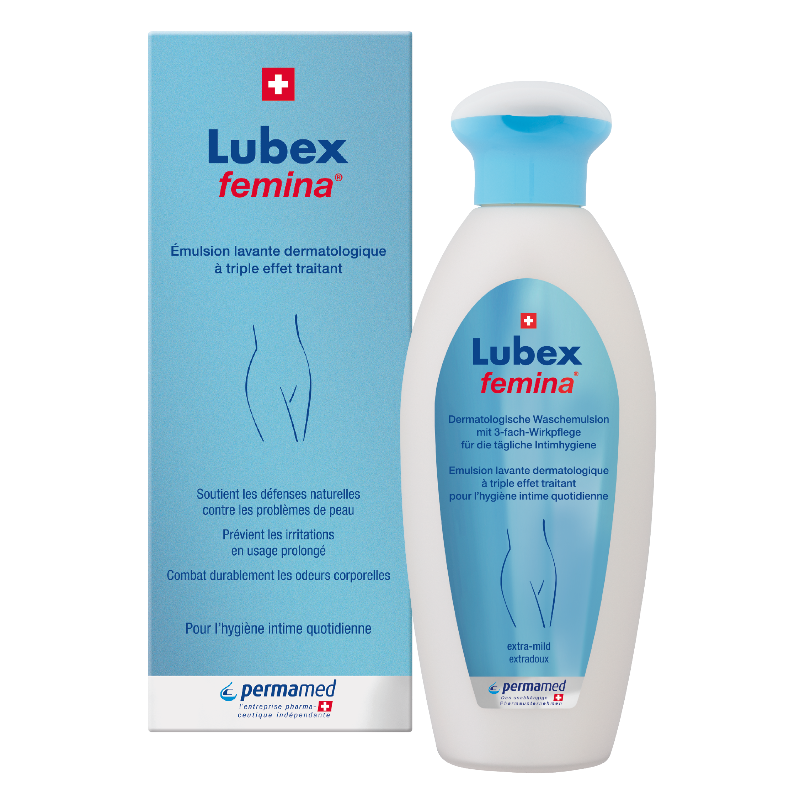 Lubex Femina Washing Emulsion – Swiss triple-action intimate cleansing emulsion 200 ml | Beautylion.ch