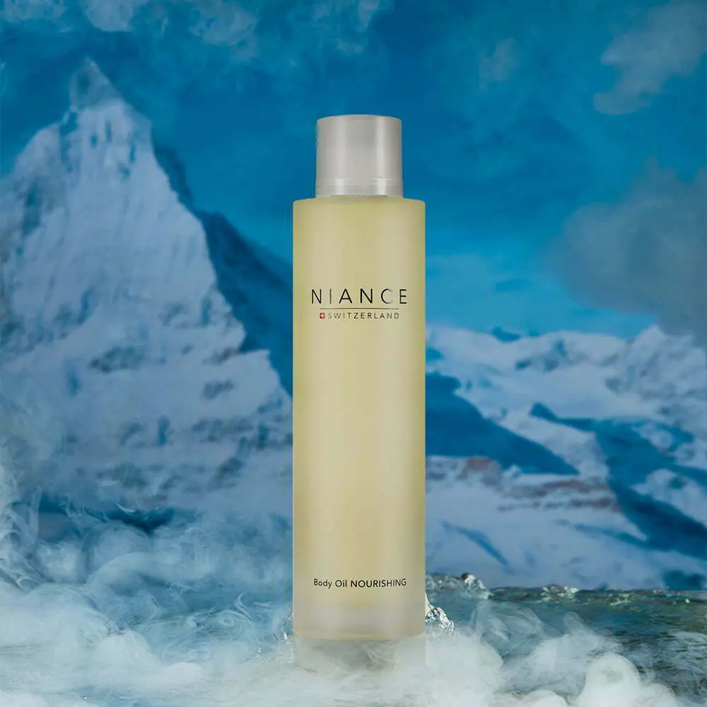 Luxury body oil packaging — NIANCE Body Oil NOURISHING 200 ml bottle