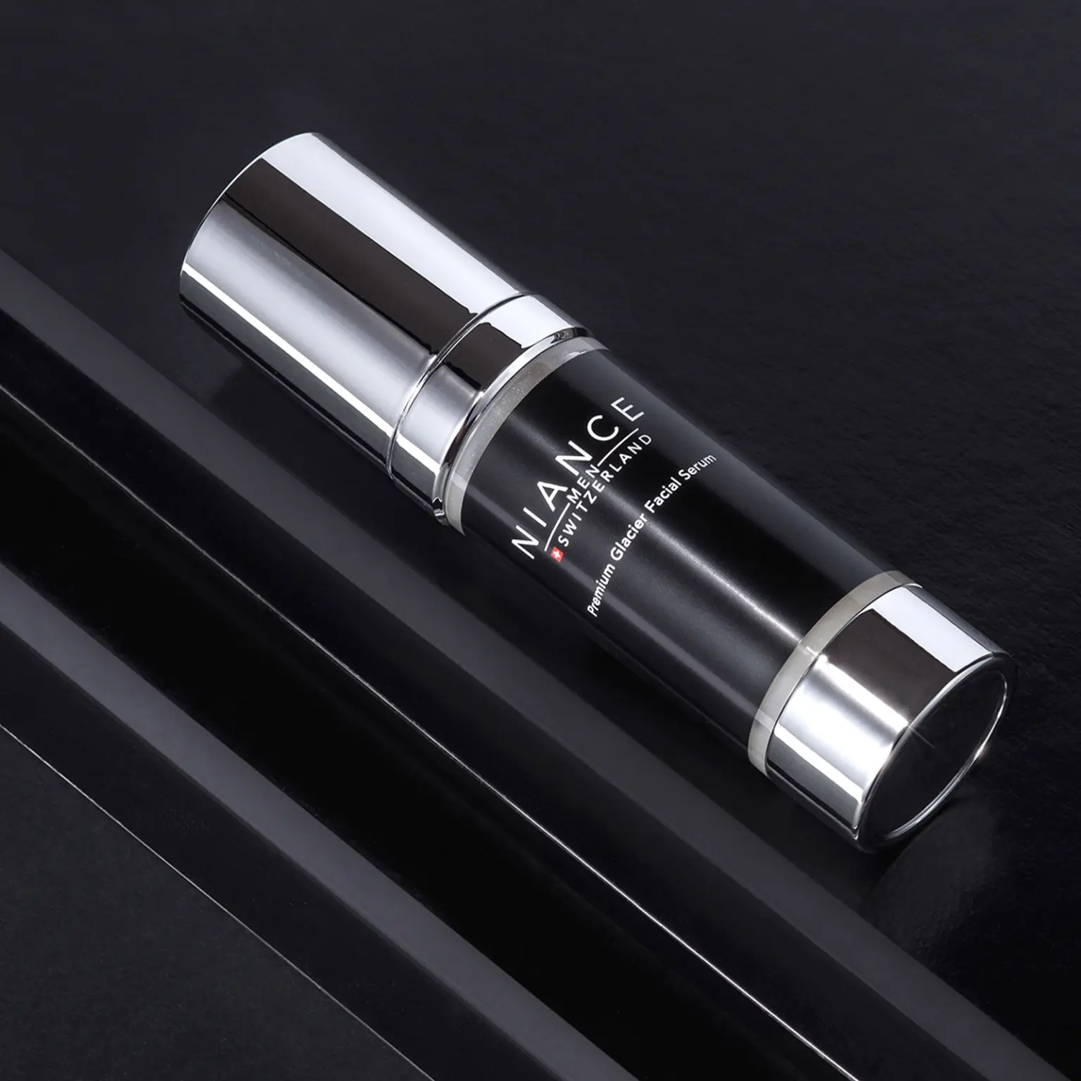 NIANCE Premium Glacier Serum ANTI-STRESS packaging — 30 ml airless pump