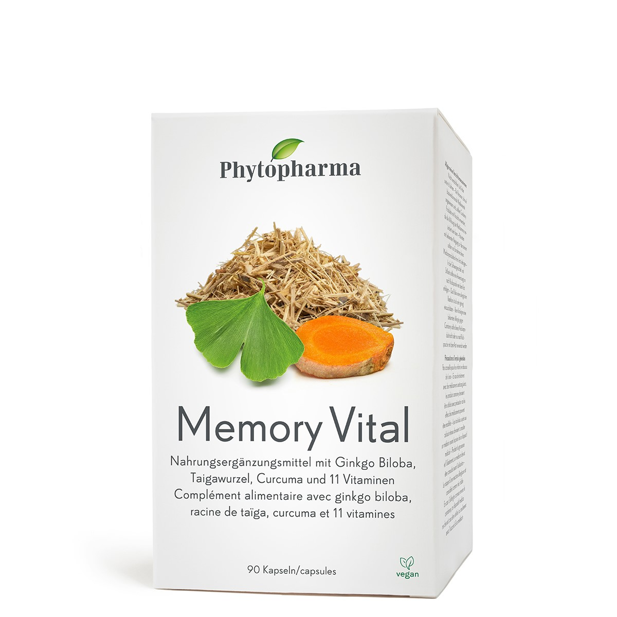 Phytopharma Memory Vital – 90 vegan capsules for memory & focus