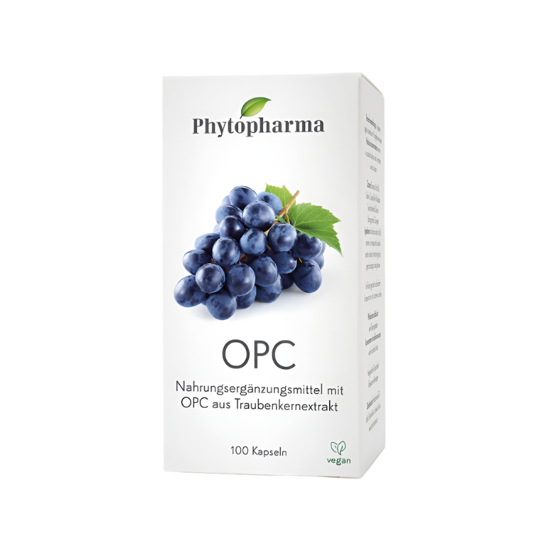 PhytopharmPhytopharma OPC Capsules – Swiss grape seed extract antioxidant supplement (100 capsules)a OPC 100 stk