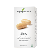 Phytopharma Zink Tablets – daily immune and skin support with vitamin C (100 tablets)