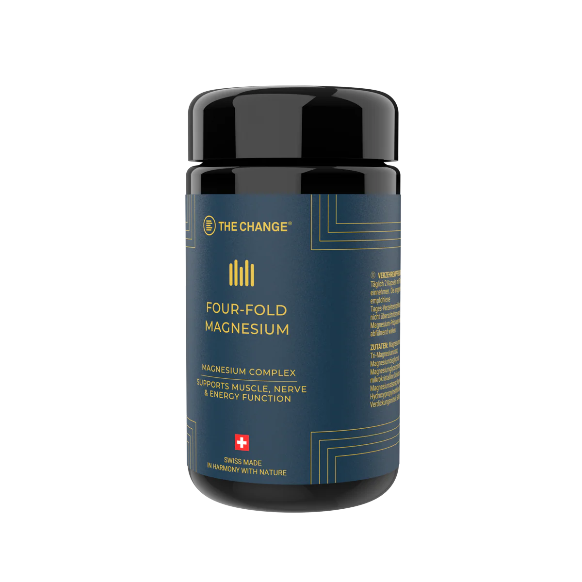 THE CHANGE Four-Fold Magnesium Swiss multi-form magnesium capsules for muscle and nerve support | Beautylion.ch