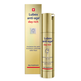 Texture of Lubex anti-age Day Rich – rich cream with high moisturizing factors & lipids for mature skin