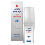 Texture of Lubex anti-age Eye Excellence – rich treatment cream infused with retinyl palmitate and peptides for delicate eye skin