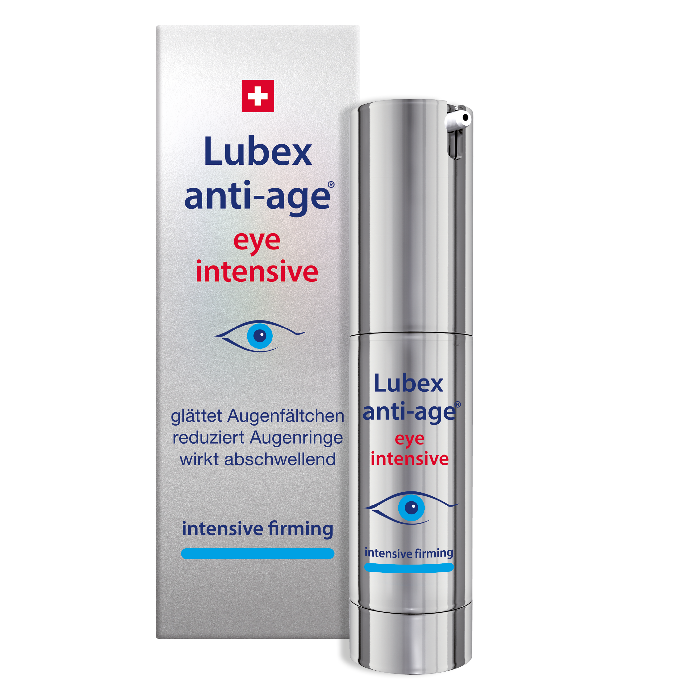 Texture of Lubex anti-age Eye Intensive – rich cream infused with peptides & hyaluronic acid fragments for eye rejuvenation
