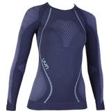 UYN Lady Ambityon Shirt long sleeve deep blue / white / light blue - Beauty & the Lion