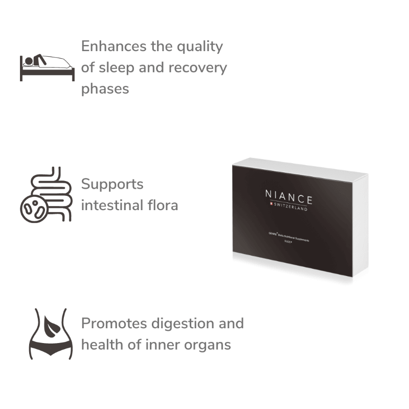 Key botanicals and probiotic strains in GENR8® SLEEP — Gentian, Schisandra, Lactobacillus & Saccharomyces.