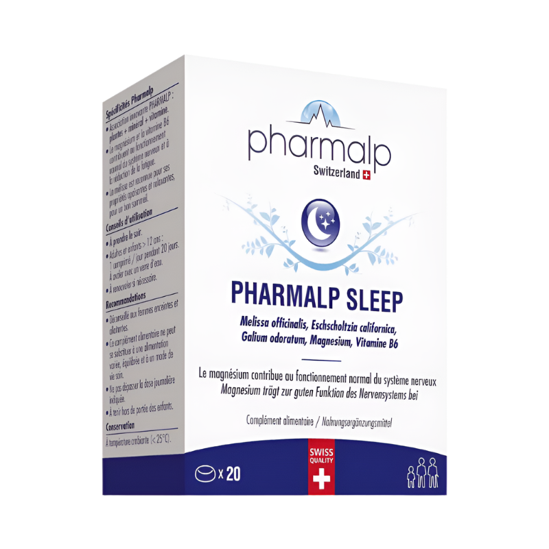 Pharmalp SLEEP – Swiss evening supplement for restful nights (20 tablets)