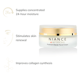 Texture of NIANCE Premium Glacier Facial Cream — moisturizing face cream