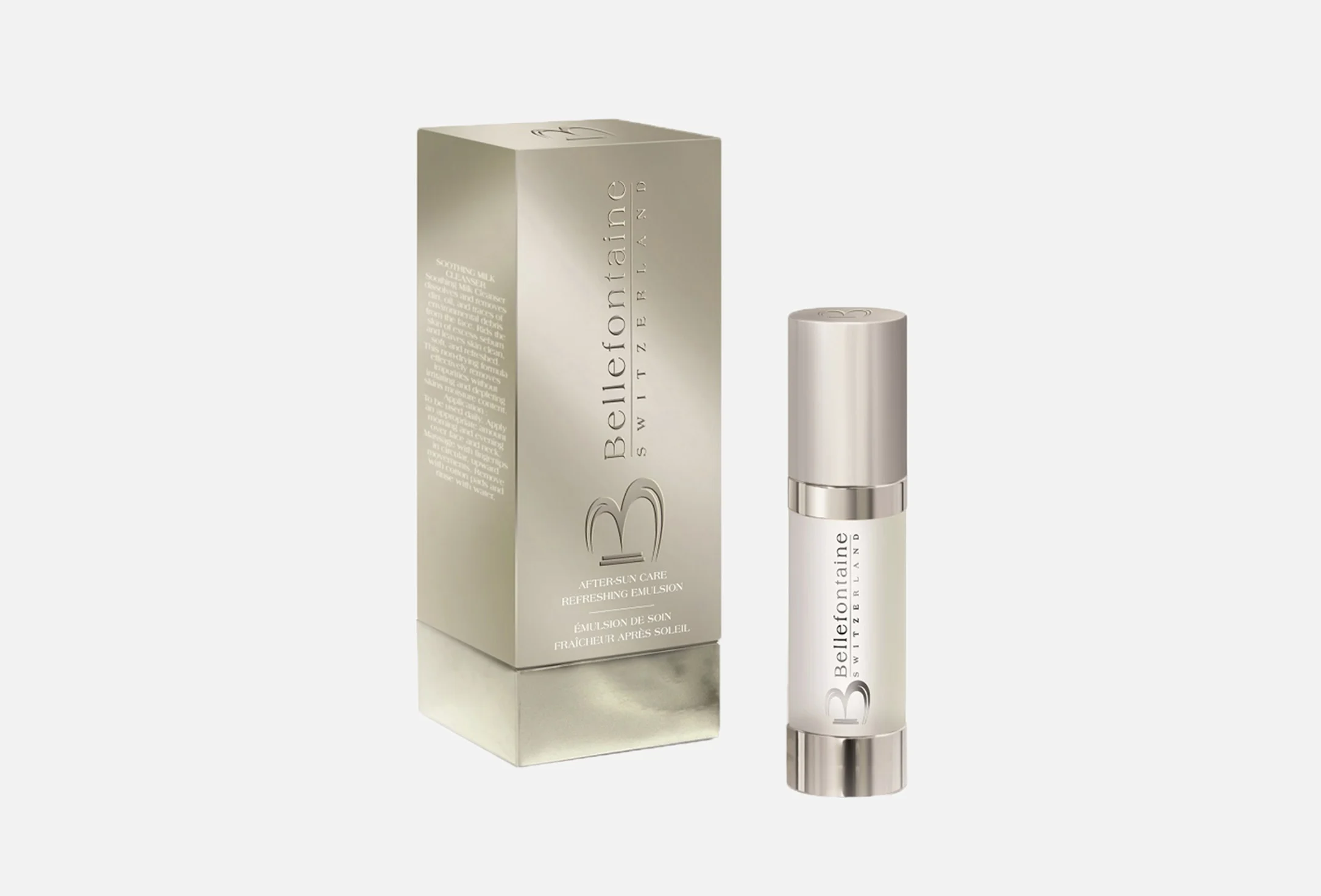 After Sun Emulsion packaging & bottle – Bellefontaine post sun care