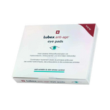 Applying Lubex anti-age Eye Pads – Swiss under-eye treatment for wrinkle reduction & hydration