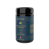 BE THE CHANGE Vitamins D3 & K2 & Omega 3 Swiss softgel capsules for bones, heart and immune system support | Beautylion.ch