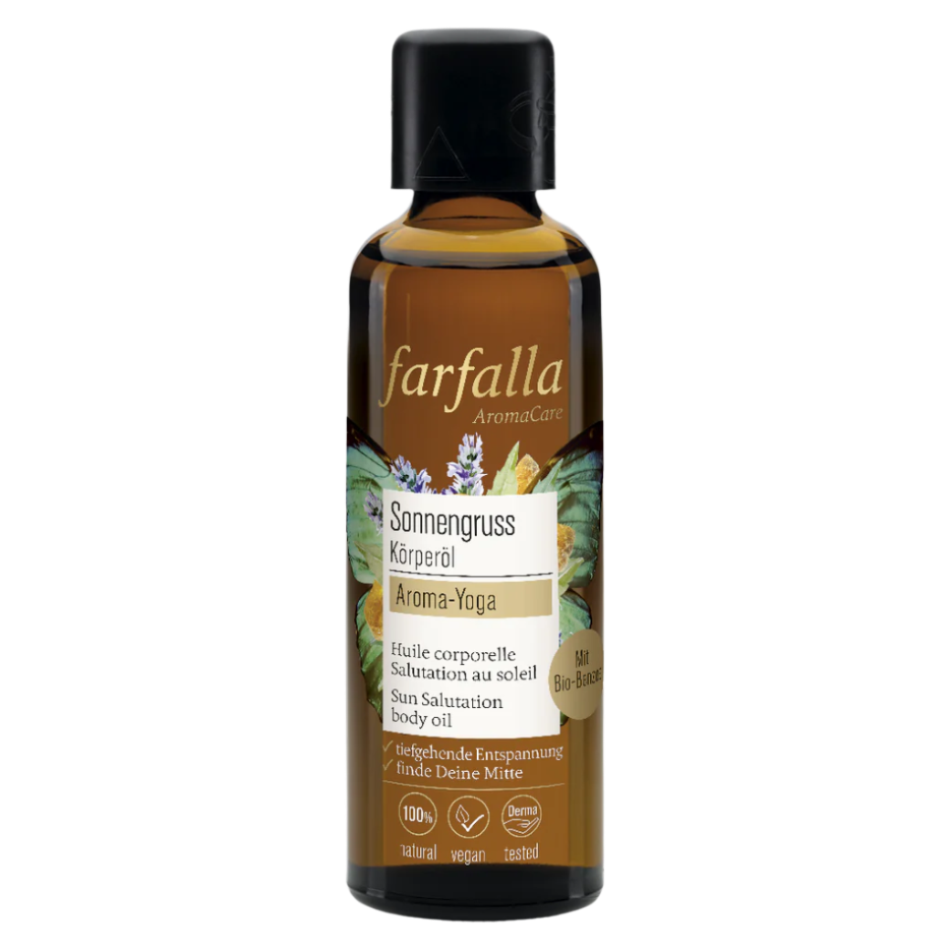 Farfalla aroma-yoga benzoe, sun salutation body oil 75 ml