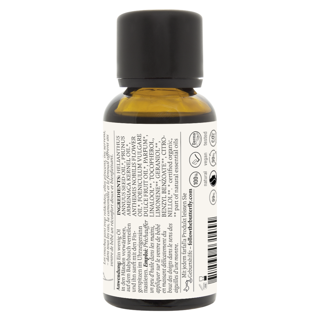 Farfalla fennel chamomile baby soothing belly oil 30 ml