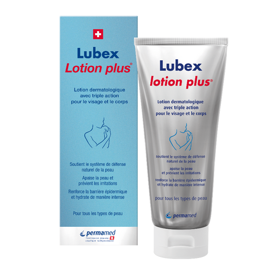 Lubex Lotion Plus – Swiss triple-action dermatological lotion for sensitive & irritated skin | Beautylion.ch