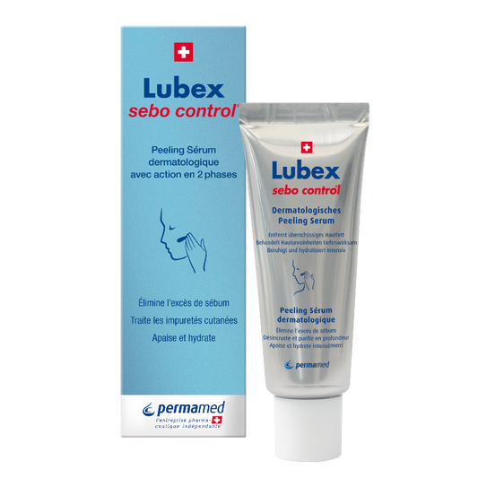 Lubex Sebo Control – Swiss dermatological 2-phase peeling serum for oily & impure skin | Beautylion.ch