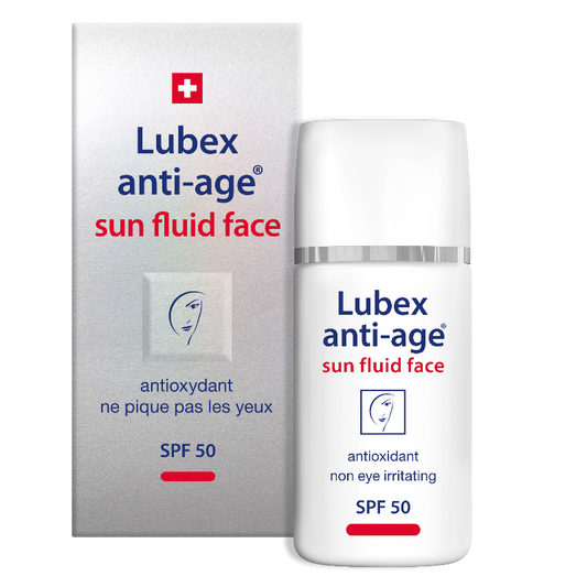 Lubex anti-age Sun Fluid Face – Swiss mineral SPF50 UV & anti-pollution shield for all skin types | Beautylion.ch