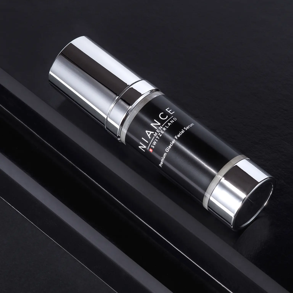 NIANCE Premium Glacier Serum ANTI-STRESS packaging — 30 ml airless pump