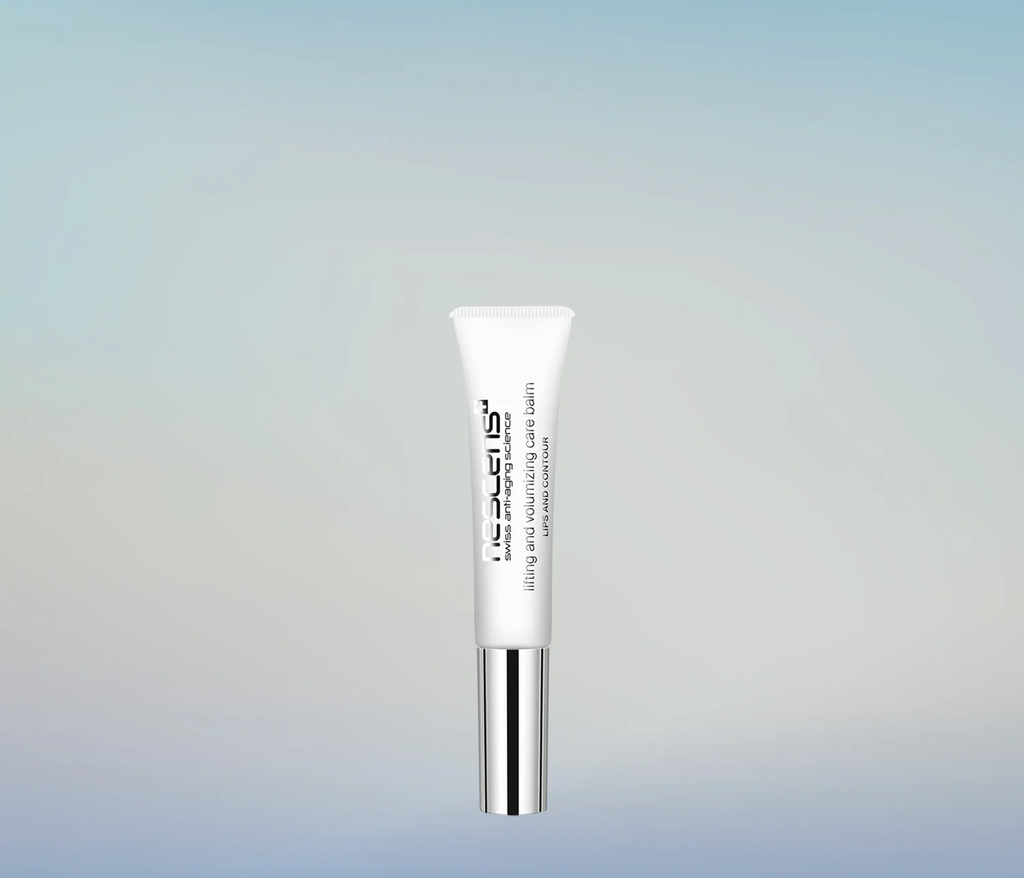 Nescens Lifting & Volumizing Care Balm jar open with balm texture