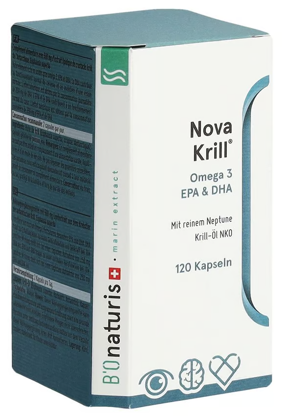 NovaKrill NKO Krill Oil 500 mg 120 Capsules Omega-3 Supplement