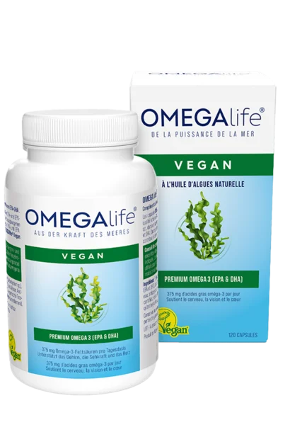 Omega-life – Vegan Algae Oil Omega-3 | DHA & EPA | 120 capsules