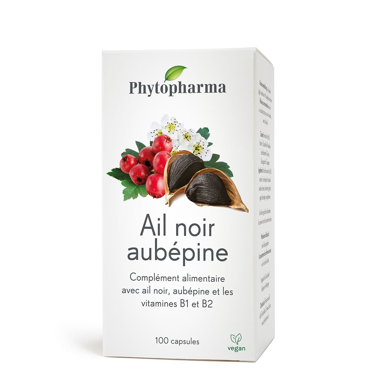 Phytopharma Black Garlic Hawthorn Capsules Plant-Based 100 Capsules