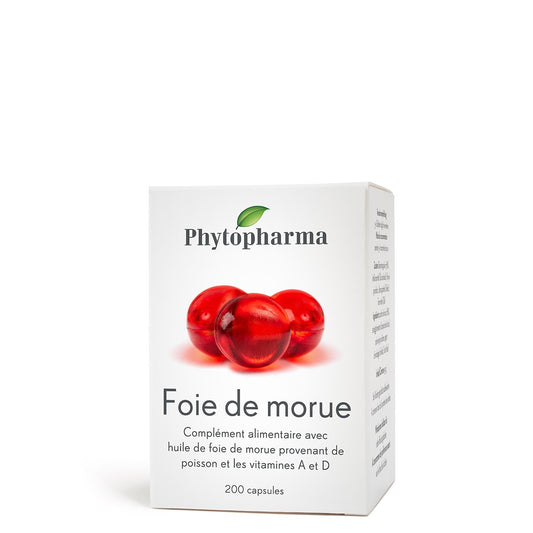 Phytopharma Cod Liver Oil Capsules Vitamins A & D Support 200 capsules