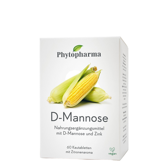 Phytopharma D-Mannose Chewable Tablets — product box front (60 pcs)