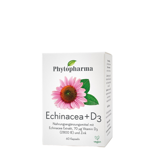 Phytopharma Echinacea + D3 Capsules — 60 pcs immune support supplement