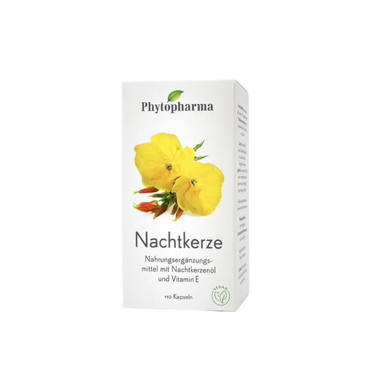 Phytopharma Evening Primrose Oil Capsules – Swiss supplement for skin and hormonal balance (110 capsules)