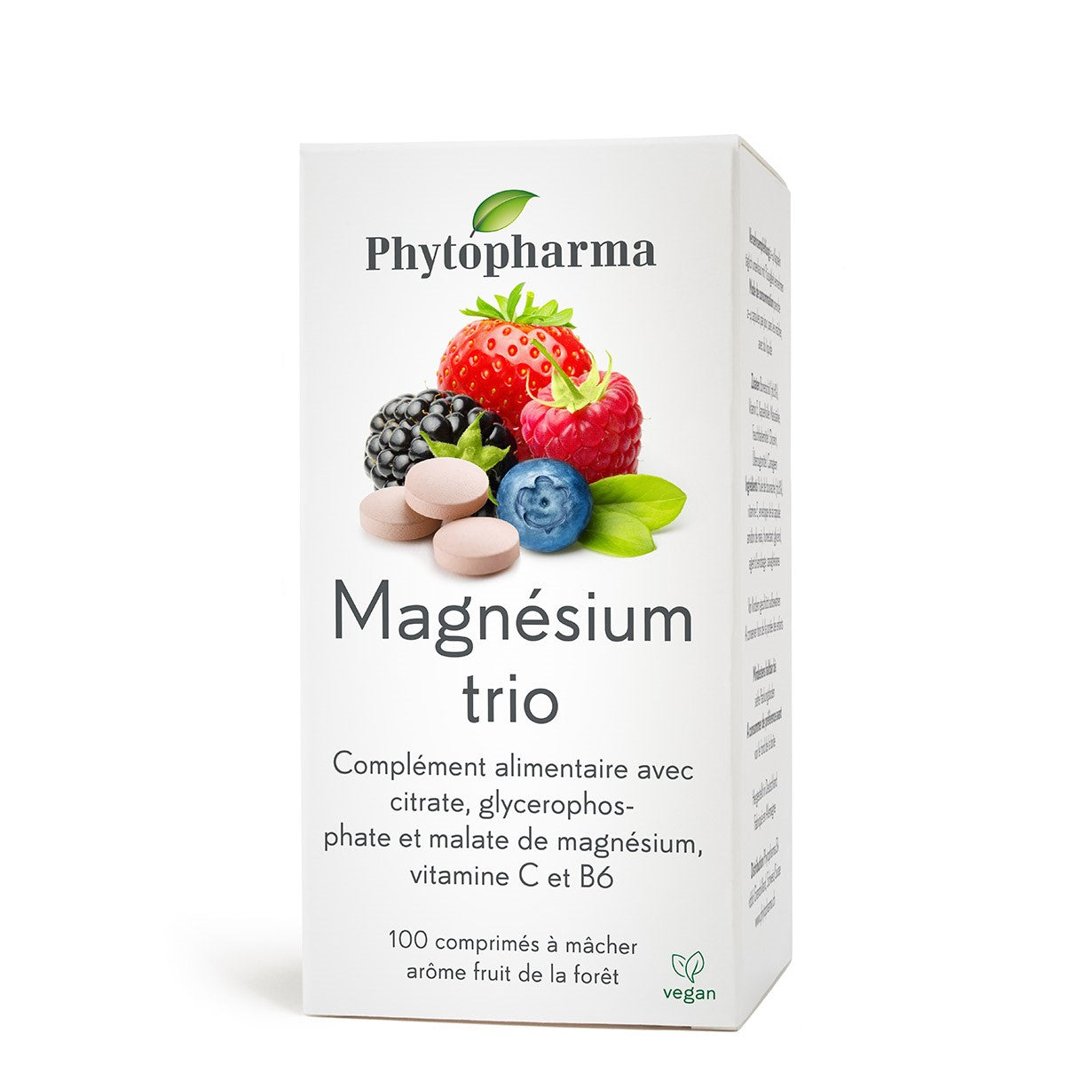 Phytopharma – Magnesium Trio Chewable Tablets | 3 Forms of Magnesium + Vitamins | 100 tablets