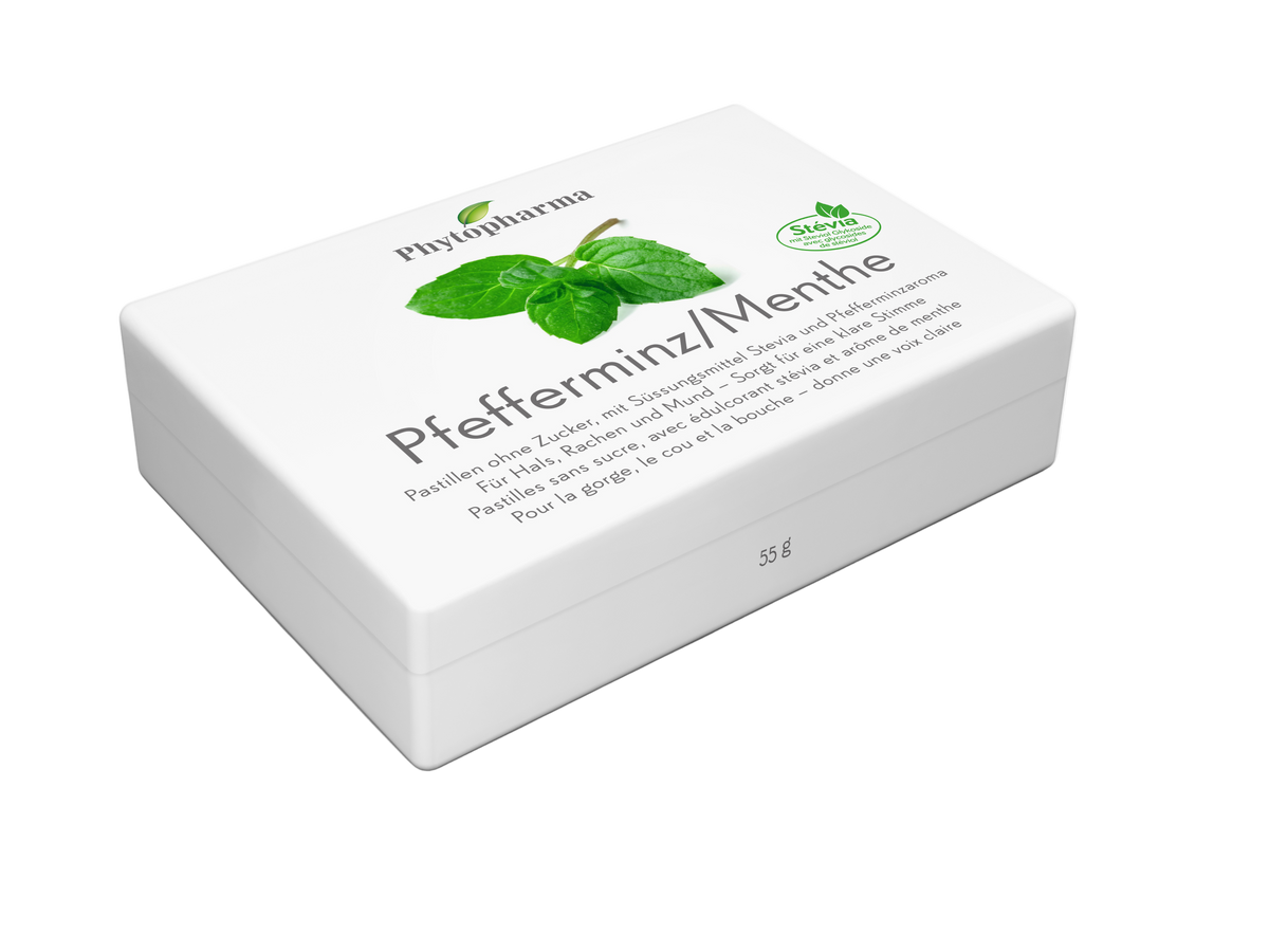 Phytopharma Mentha Pastillen 55 g – sugar-free peppermint lozenges