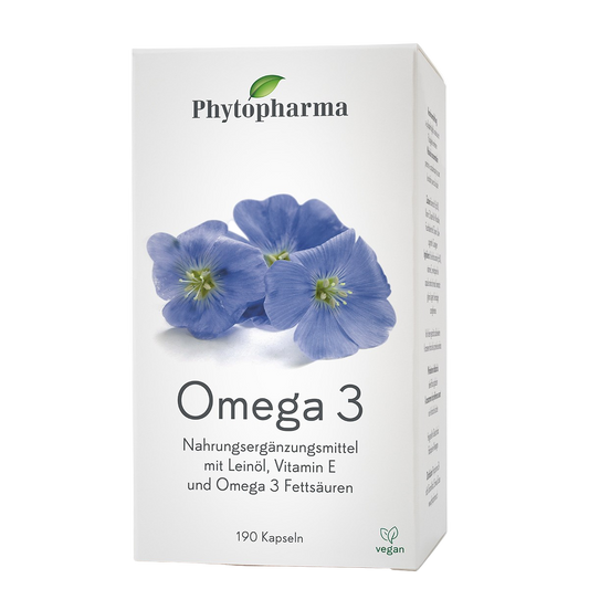 Phytopharma Omega 3 Capsules – Swiss vegan omega-3 supplement for heart and brain (190 capsules)