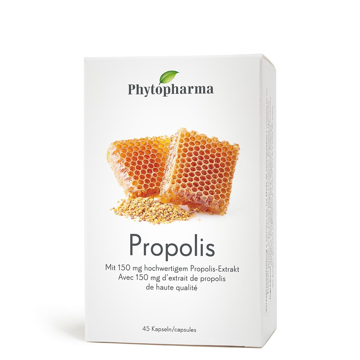 Phytopharma Propolis Capsules – Swiss immune support with propolis and vitamin C (45 capsules) Main image
