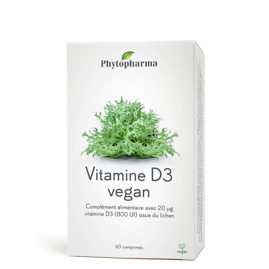 Phytopharma – Vitamin D3 Tablets | Plant-Based Immune & Bone Support | 60 tablets