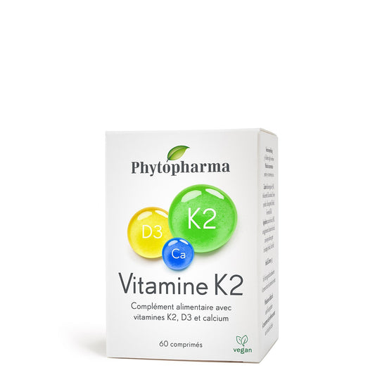 Phytopharma – Vitamin K2 + D3 + Calcium Tablets | Bone & Cardiovascular Support | 60 tablets
