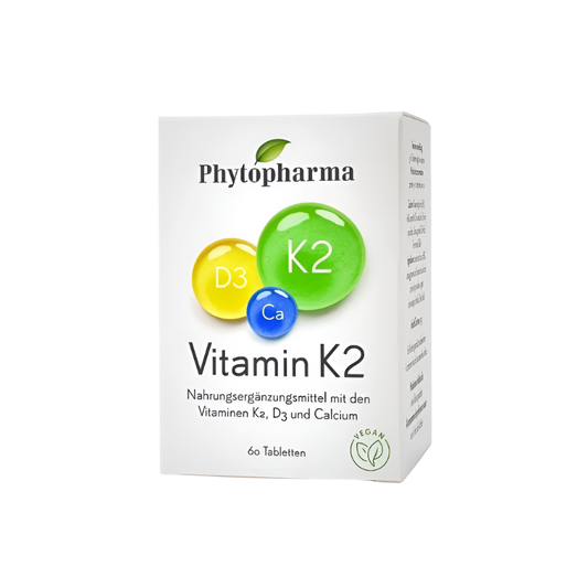 Phytopharma Vitamin K2 Tablets – bone strength and calcium balance supplement (60 pcs)