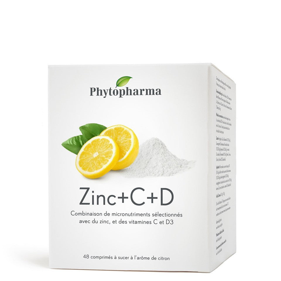 Phytopharma – Zinc + C + D Lozenges | Triple Immune Support | 48 lozenges