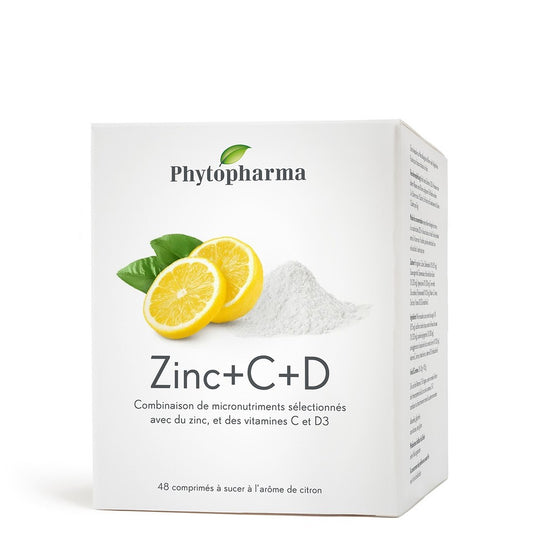 Phytopharma – Zinc + C + D Lozenges | Triple Immune Support | 48 lozenges
