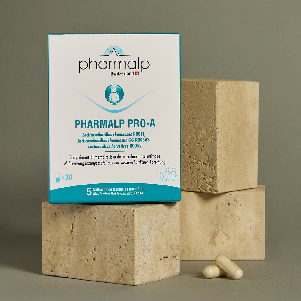 Swiss mountain care – Pharmalp brand packaging of PRO-A capsules