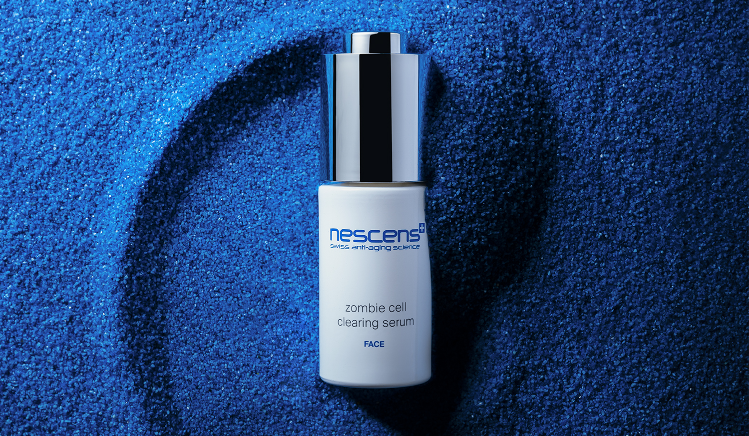 Swiss skincare packaging for Zombie Cell Clearing Serum