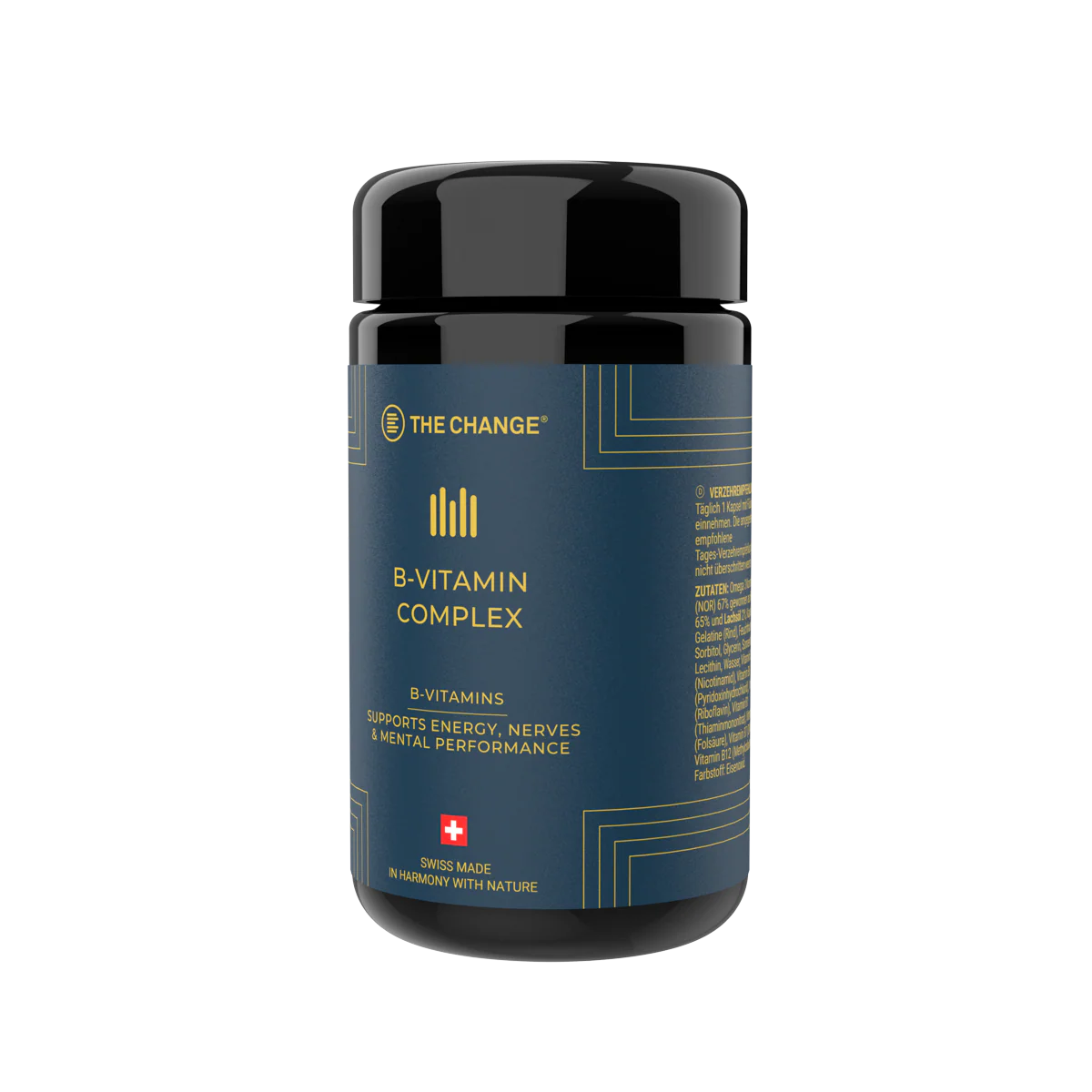 THE CHANGE B-Vitamin Complex Swiss bioactive B-vitamins and Omega-3 for energy & nerve support | Beautylion.ch