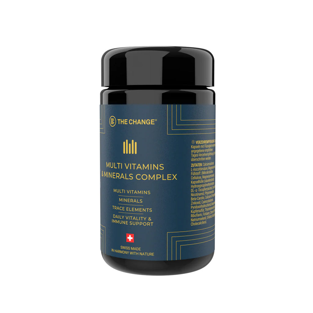 THE CHANGE Multi Vitamins & Minerals Complex Swiss micronutrient formula for energy and immune support | Beautylion.ch