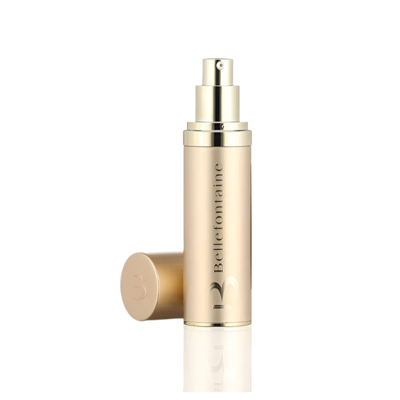 The face cream bottle and packaging – Bellefontaine sun protection line